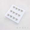 DAINTY COQUETTE BOW PIERCING 316L SURGICAL STEEL L-SHAPE NOSE BOX